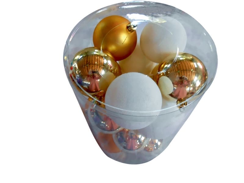 GIOCOPLAST NATALE SP GCP43012218 CIL. 20 SFERE D80., ORO/BIANCO,
