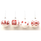 GIOCOPLAST NATALE SP GCP43015358 SFERA D.70 DECORATA BIANCO/ROSSO IN DISP