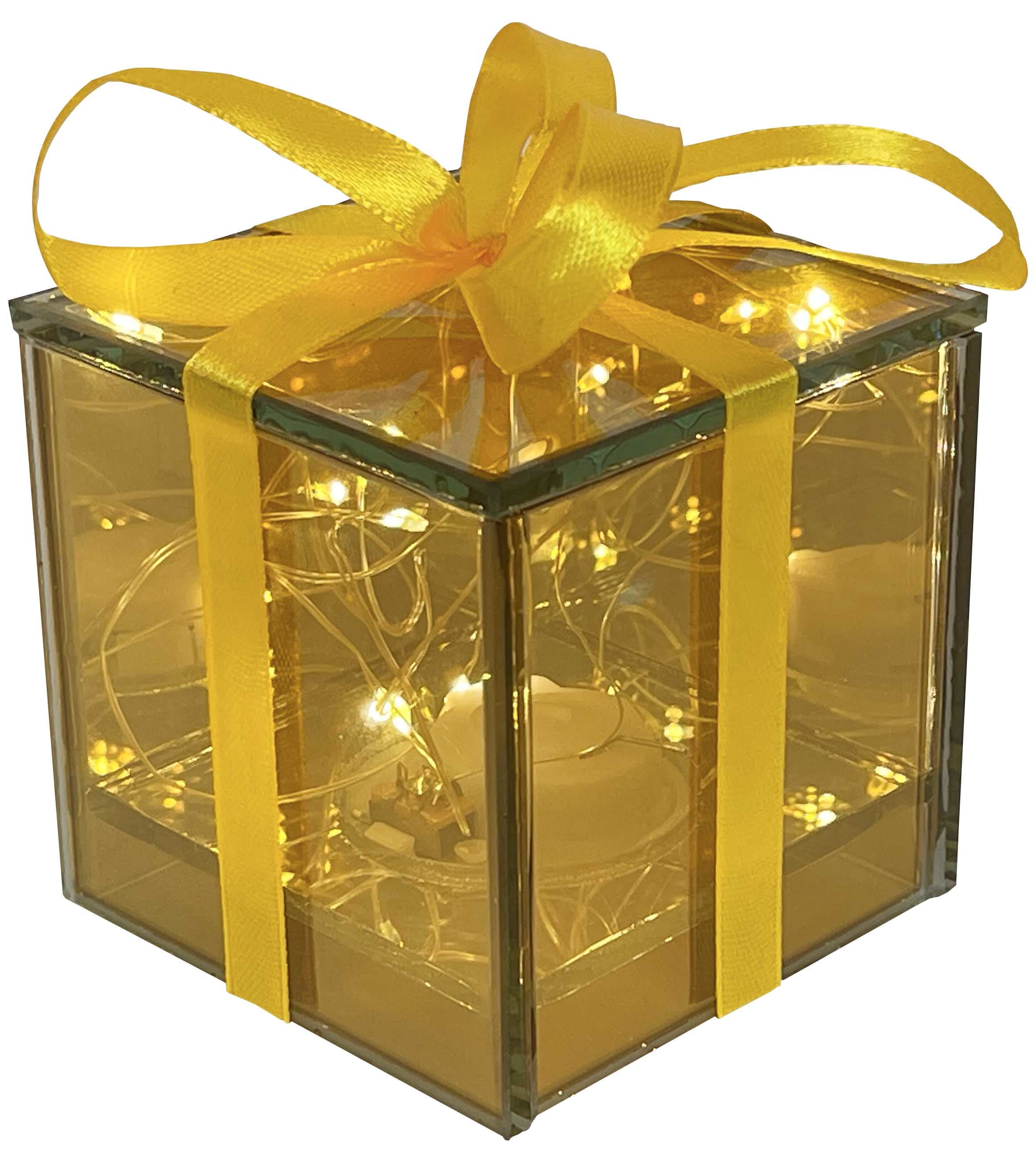 GIOCOPLAST NATALE SP GCP48023211 PACCO REGALO VETRO GOLD DESIGN 7 CM CON