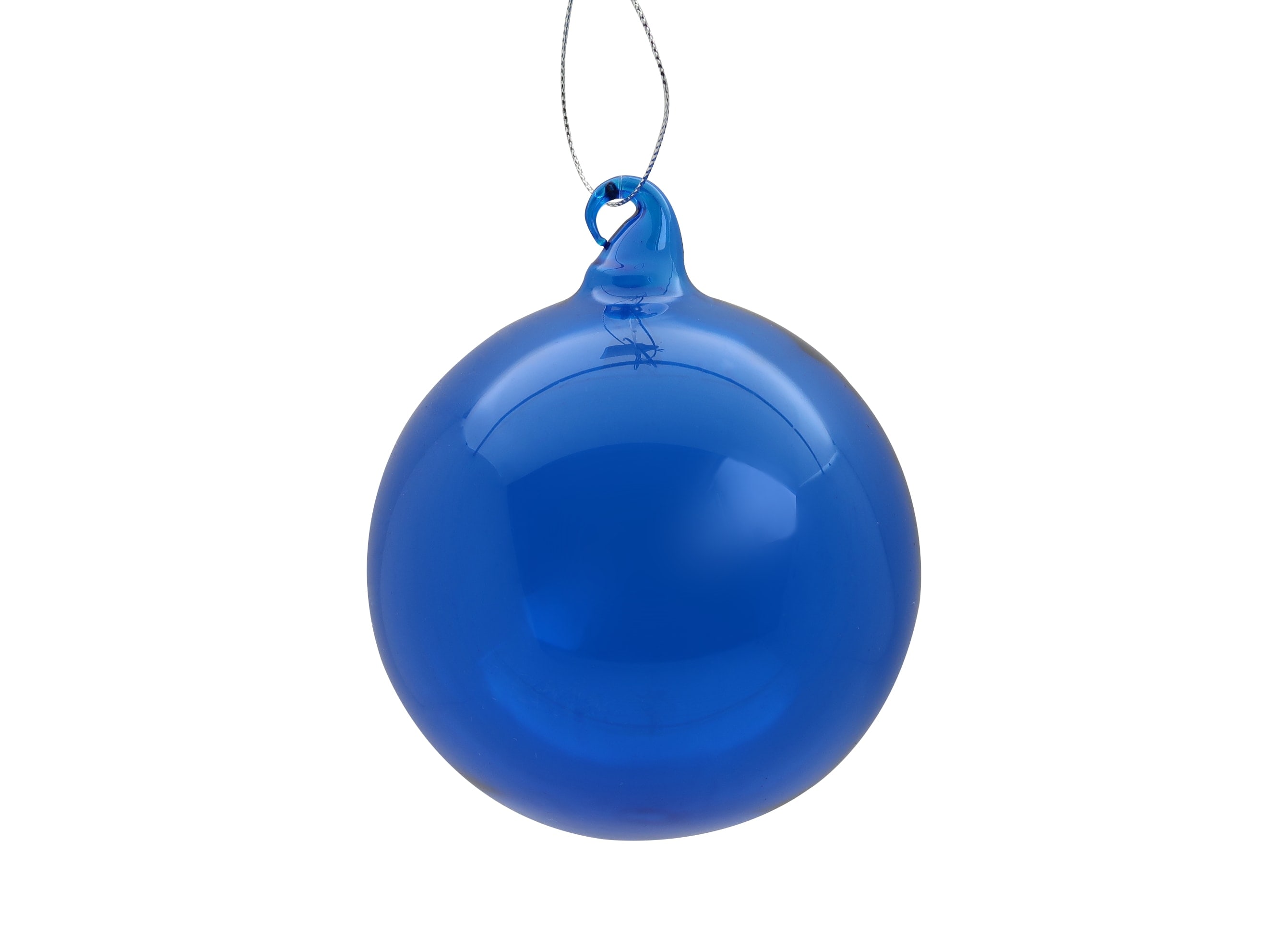 GIOCOPLAST NATALE SP GCP48121185 SFERA VETRO ROYAL CLEAR 80MM DEEP BLUE