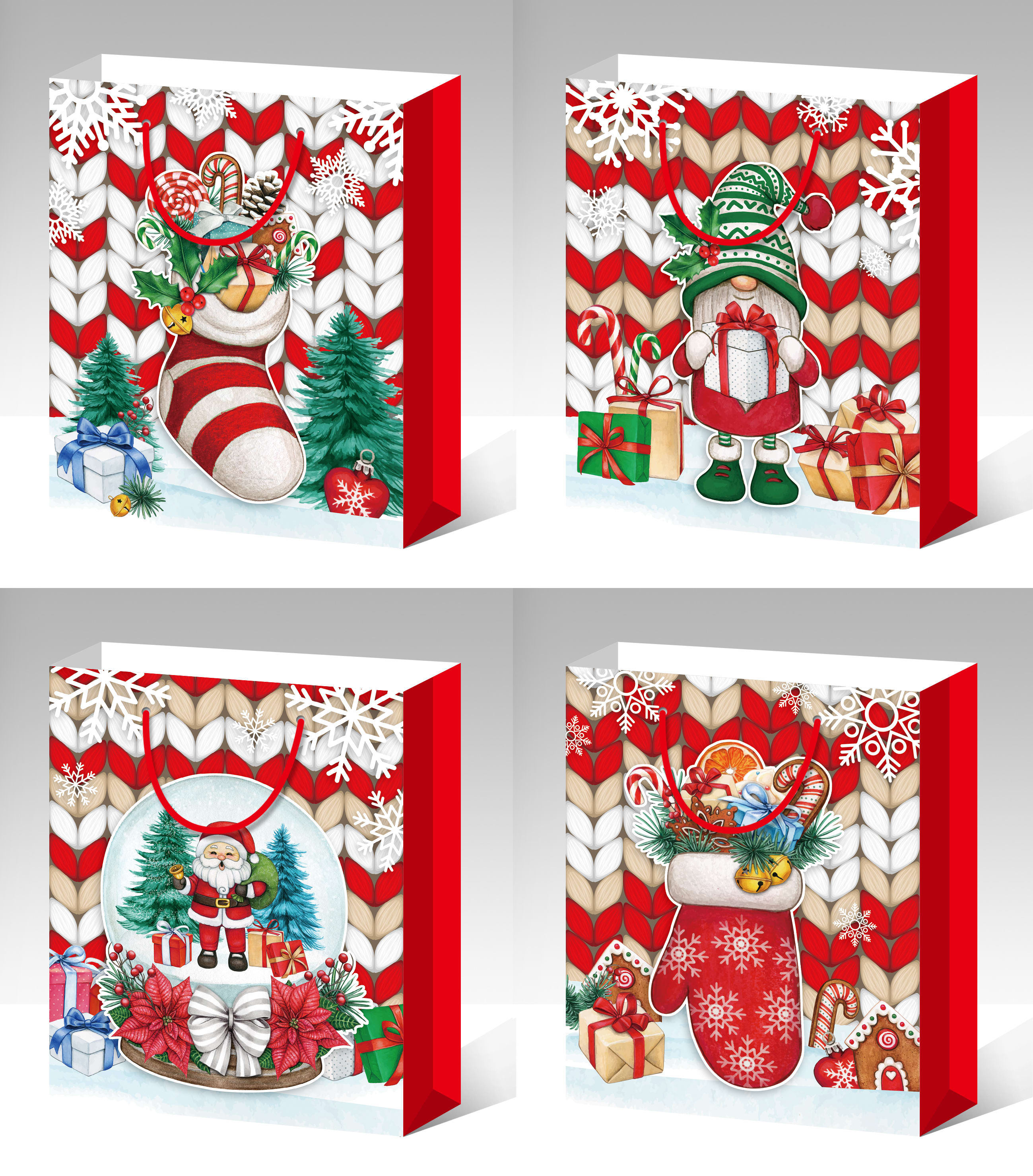 GIOCOPLAST NATALE SP GCP51520123 SHOPPER CDECORO IN RILIEVO CM 32 X 26 AS