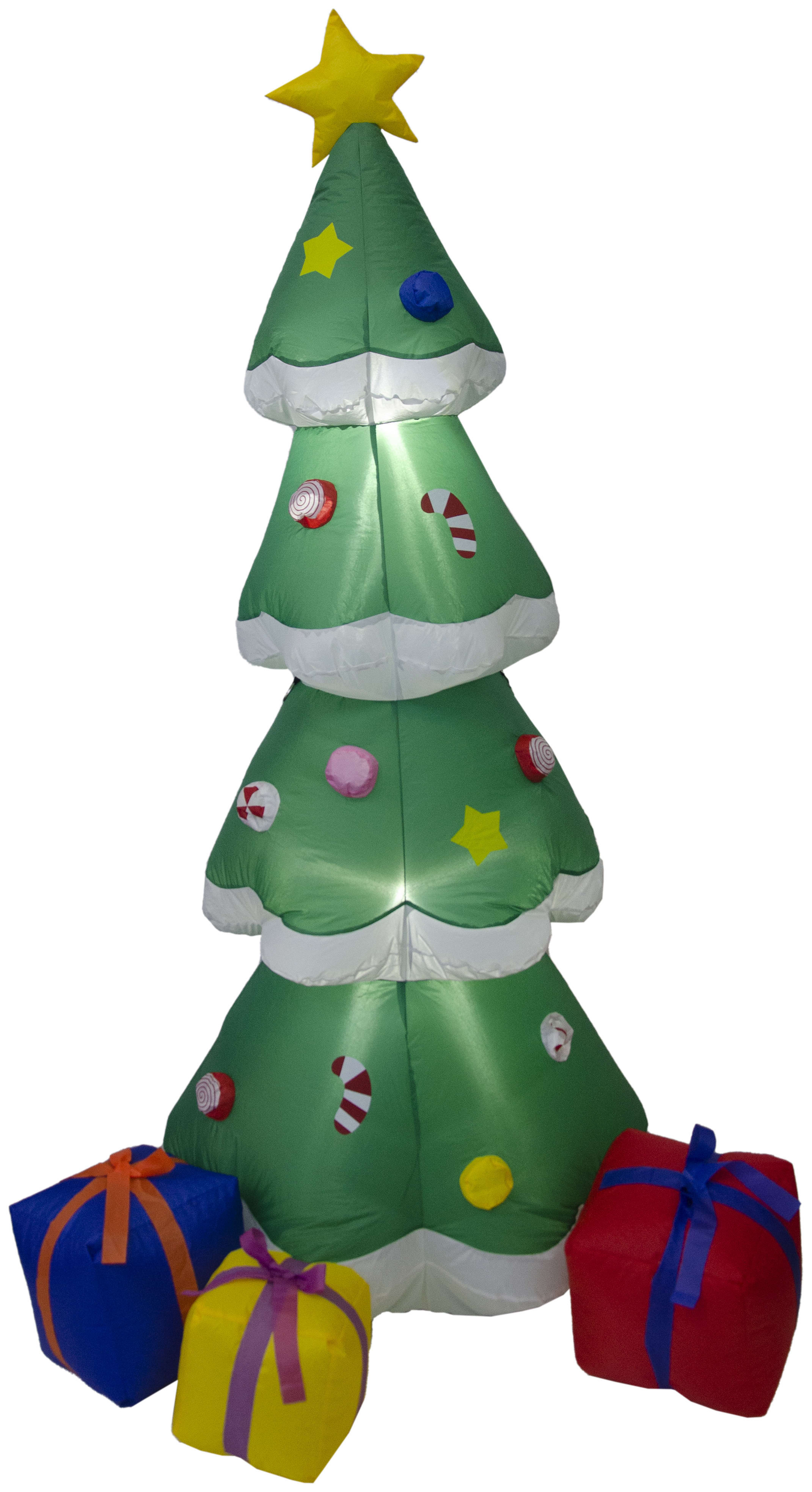 GIOCOPLAST NATALE SP GCP60122473 ALBERO GONFIABILE H. 180 CM CON LUCI LED
