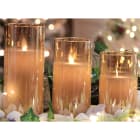 GIOCOPLAST NATALE SP GCP62020022 SET 3 CANDELE LED IN CIL VETRO AMBRA CTE