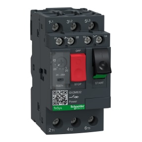 SCHNEIDER ELECTRIC - SNRGV2ME22AE11TQ Interruttore automatico GV2-ME - 20-25 A - 3 3d - sganciatore magnetico termico