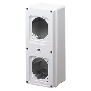 GEWISS - GEWGW66742 CASSETTA DA PARETE CON COPERCHIO FLANGIATO PER 2 CALOTTE - IP55