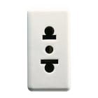 GEWISS - GEWGW20212 PRESA STANDARD EUROAMERICANO 250/125V ac - 2P+T 15A - 1 MODULO - SYSTEM WHITE