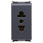 GEWISS - GEWGW30227 PRESA STANDARD EUROAMERICANO - 250/125V ac - 2P+T 10/15A - 1 MODULO - PLAYBUS