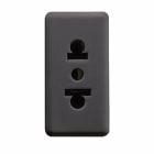 GEWISS GEWGW21212 PRESA 2P+T 10/15A ST.EUROAMERICANO SY/BK