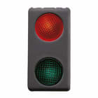 GEWISS - GEWGW21608 SPIA SEGN.DOPPIA ROSSO/VER.12/24V SY/BK