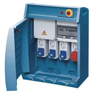 GEWISS - GEWGW68482 Q-BOX 4 - CON SPINA FISSA - CABLATO - 2 2P+T 16A + 2 3P+T 16 A - IP55