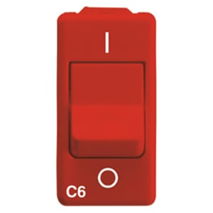 GEWISS - GEWGW20454 INTERR.AUT.MAGN.1P+N C6 3KA 230V ROSSO