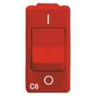 GEWISS - GEWGW20454 INTERR.AUT.MAGN.1P+N C6 3KA 230V ROSSO
