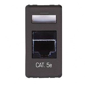 GEWISS - GEWGW21685 PRESA RJ45 - 4 COPPIE - CATEGORIA 6 - UTP - TOOLLESS - 1 MODULO - SYSTEM BLACK