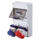 GEWISS - GEWGW66393 COMBIBLOC DBO - DA PARETE - 1 PRESA 2P+T 16A + 1 PRESA 3P+N+T 16A - IP55