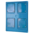 GEWISS - GEWGW68748A QMC16/63 - PANNELLO FLANGIATO - 4 FLANGE INCASSO 16/32A - AZZURRO