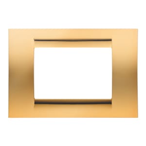 GEWISS - GEWGW22266 PLACCA VIRNA - IN TECNOPOLTECNOPOLIMERO FINITURA LUCIDAIMERO - 6 POSTI - ORO ANTICO - SYSTEM