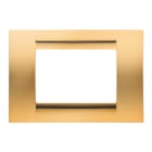 GEWISS - GEWGW22266 PLACCA VIRNA - IN TECNOPOLTECNOPOLIMERO FINITURA LUCIDAIMERO - 6 POSTI - ORO ANTICO - SYSTEM