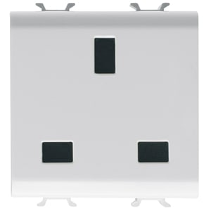 GEWISS GEWGW10296 PRESA 2M 2P+T 13A ST.INGLESE BIANCO