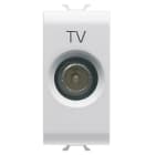 GEWISS - GEWGW10363 PRESA COASSIALE TV SCHERMATURA CLASSE A - CONNETTORE IEC MASCHIO 9,5mm - PASSANTE 10 dB - 1 MODULO - BIANCO LUCIDO - CHORUSMART