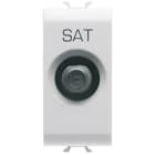GEWISS - GEWGW10373 PRESA TV/SAT SCHERMATURA CLASSE A - CONNETTORE F FEMMINA - PASSANTE 10 dB - 1 MODULO - BIANCO LUCIDO - CHORUSMART