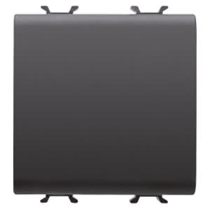 GEWISS - GEWGW12171F PULSANTE UNIPOLARE 250V ac - MORSETTI CABLAGGIO RAPIDO - NA 16A - NEUTRO - 2 MODULI - NERO SATINATO - CHORUSMART