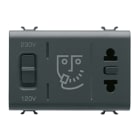 GEWISS GEWGW12331 PRESA PER RASOIO+TRASF.ISOL.3M NERO