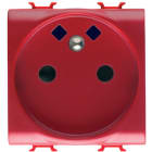 GEWISS - GEWGW10257F PRESA STANDARD FRANCESE 250V ac - MORSETTI CABLAGGIO RAPIDO - PER LINEE DEDICATE - 2P+T 16A - 2 MODULI - ROSSO - CHORUSMART