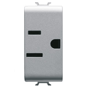 GEWISS - GEWGW14286 PRESA STANDARD USA 250/125V ac - 2P+T 15A - 1 MODULO - TITANIO - CHORUSMART