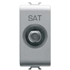 GEWISS - GEWGW14373 PRESA TV/SAT SCHERMATURA CLASSE A - CONNETTORE F FEMMINA - PASSANTE 10 dB - 1 MODULO - TITANIO - CHORUSMART