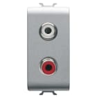 GEWISS GEWGW14453 CONNETTORE DOPPIO RCA 1M TITANIO