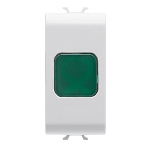 GEWISS - GEWGW10622 SPIA DI SEGNALAZIONE SINGOLA - VERDE - 1 MODULO - BIANCO LUCIDO - CHORUSMART