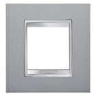 GEWISS - GEWGW16222VT PLACCA LUX INTERNATIONAL - IN TECNOPOLIMERO VERNICIATO - 2 POSTI - TITANIO - CHORUSMART