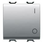 GEWISS - GEWGW14034 INTERRUTTORE BIPOLARE 250V ac - 16AX - NEUTRO - SIMBOLO 0/1 - 2 MODULI - TITANIO - CHORUSMART