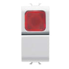 GEWISS - GEWGW10143 PULSANTE UNIPOLARE 250V ac - NA 16A - DIFFUSORE ROSSO- 1 MODULO - BIANCO LUCIDO - CHORUSMART