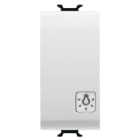 GEWISS - GEWGW10151 PULSANTE UNIPOLARE 250V ac - NA 16A ILLUMINABILE - CON LENTE NEUTRA SOSTITUIBILE -SIMBOLO LUCE - 1 MODULO - BIANCO LUCIDO - CHORUSMART