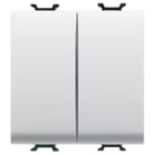 GEWISS - GEWGW10078F DOPPIO DEVIATORE 250V ac - MORSETTI CABLAGGIO RAPIDO - UNIPOLARE 16AX - TASTO NEUTRO - 2 MODULI - BIANCO LUCIDO - CHORUSMART