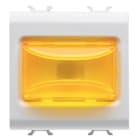 GEWISS - GEWGW10634 SPIA SPORGENTE - 12V ac/dc / 230V ac 50/60 Hz - AMBRA - 2 MODULI - BIANCO LUCIDO - CHORUSMART