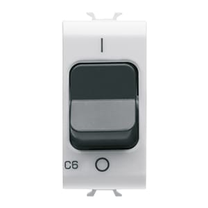 GEWISS - GEWGW10466 INTERRUTTORE AUTOMATICO MAGNETOTERMICO - CURVA C - 1P+N 6A 230Vac - 1 MODULO - BIANCO LUCIDO - CHORUSMART