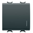 GEWISS - GEWGW12032F INTERRUTTORE UNIPOLARE 250V ac - MORSETTI CABLAGGIO RAPIDO - 16AX ILLUMINABILE - CON DIFFUSORE - 2 MODULI - NERO SATINATO - CHORUSMART