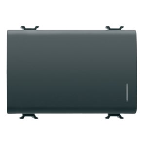 GEWISS - GEWGW12042 INTERRUTTORE UNIPOLARE 250V ac - 16AX ILLUMINABILE - CON DIFFUSORE - 3 MODULI - NERO SATINATO - CHORUSMART
