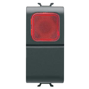 GEWISS - GEWGW12143 PULSANTE 1M 1P NA 16A SPIA ROSSA NERO
