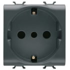 GEWISS - GEWGW12205 PRESA STANDARD ITALIANO/TEDESCO 250V ac - 2P+T 16A - P30 - 2 MODULI - NERO SATINATO - CHORUSMART