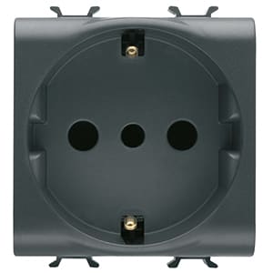 GEWISS GEWGW12205 PRESA 2M 2P+T 16A P30 ST.ITA./TED.NERO