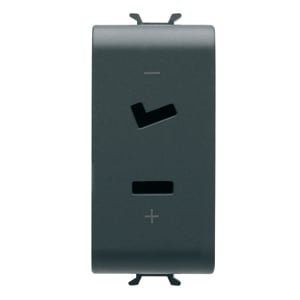 GEWISS GEWGW12452 PRESA SELV 2P 6A 24V POLARIZZATA 1M NERO