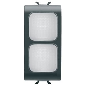 GEWISS - GEWGW12628 SPIA DI SEGNALAZIONE DOPPIA - OPALE - 1 MODULO - NERO SATINATO - CHORUSMART