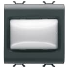 GEWISS - GEWGW12631 SPIA SPORGENTE - 12V ac/dc / 230V ac 50/60 Hz - OPALE - 2 MODULI - NERO SATINATO - CHORUSMART