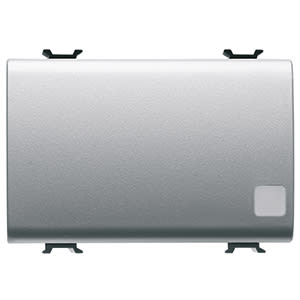 GEWISS - GEWGW14183 PULSANTE UNIPOLARE 250V ac - NA 16A ILLUMINABILE - CON LENTE NEUTRA SOSTITUIBILE - 3 MODULI - TITANIO - CHORUSMART