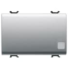 GEWISS - GEWGW14183 PULSANTE UNIPOLARE 250V ac - NA 16A ILLUMINABILE - CON LENTE NEUTRA SOSTITUIBILE - 3 MODULI - TITANIO - CHORUSMART
