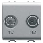 GEWISS GEWGW14381 PRESA TV+FM 2M TITANIO