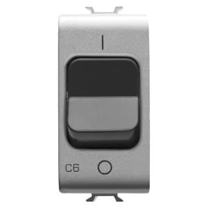 GEWISS - GEWGW14461 INTERRUTTORE AUTOMATICO MAGNETOTERMICO - CURVA C - 1P 6A 230Vac - 1 MODULO - TITANIO - CHORUSMART